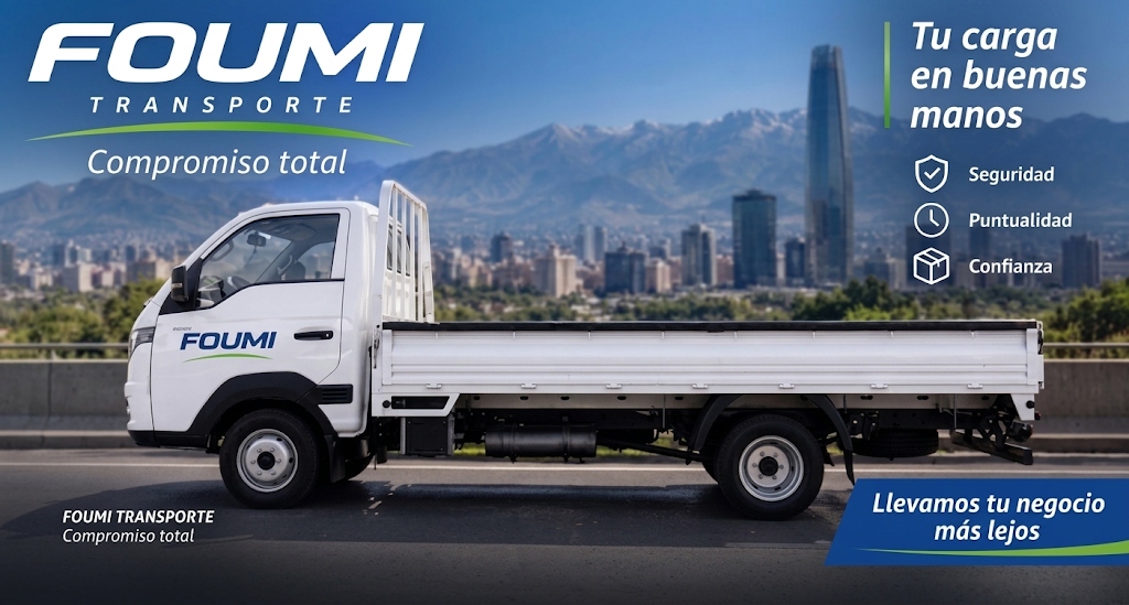 Camión FOUMI Transporte - Flota propia y servicio de mudanzas en Santiago de Chile